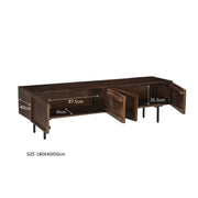 Opbergkast Elan Mangohout Bruin 40x180x50 cm-TV-meubels-Livingfurn