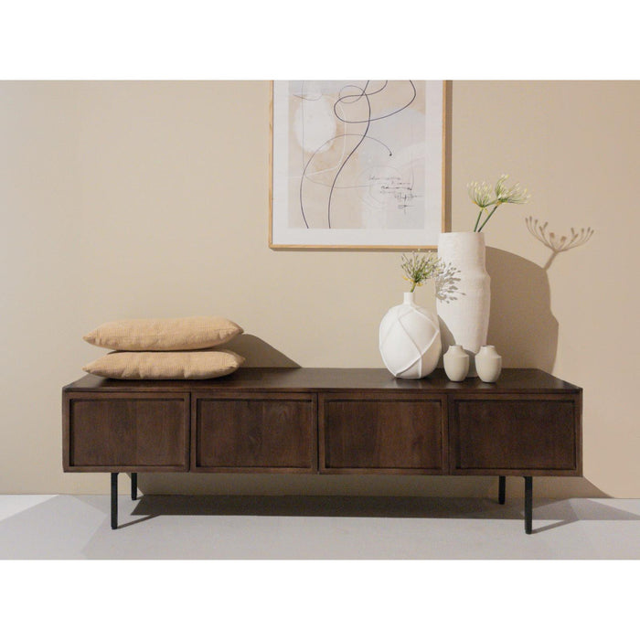 Opbergkast Elan Mangohout Bruin 40x180x50 cm-TV-meubels-Livingfurn