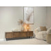 Opbergkast Elan Mangohout Naturel hout 40x180x50 cm-TV-meubels-Livingfurn