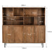 Opbergkast Elan Mangohout Naturel hout 45x180x172 cm-Opbergkasten-Livingfurn