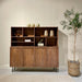 Opbergkast Elan Mangohout Naturel hout 45x180x172 cm-Opbergkasten-Livingfurn