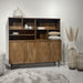 Opbergkast Elan Mangohout Naturel hout 45x180x172 cm-Opbergkasten-Livingfurn