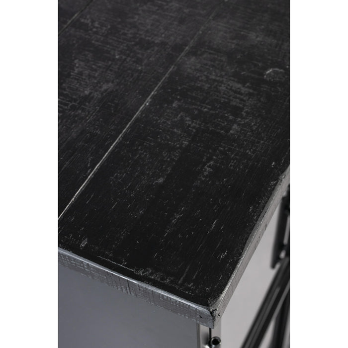 Opbergkast Ferre M Fir veneer, Metaal Zwart 35x65 cm-Opbergkasten-Creating Home