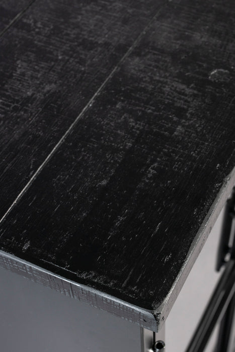 Opbergkast Ferre M Fir veneer, Metaal Zwart 35x65 cm-Opbergkasten-Creating Home