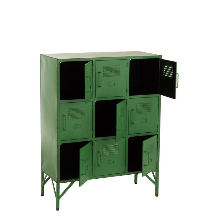 Opbergkast Groen Ijzer 42x86 cm-Opbergkasten-J-Line