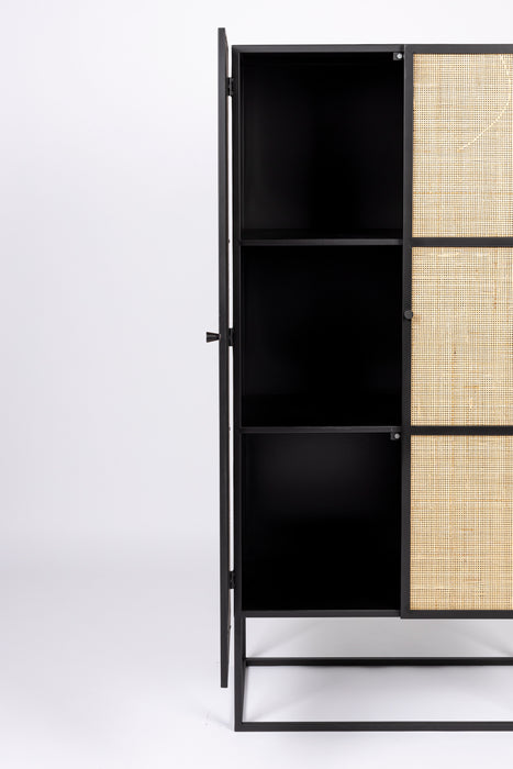 Opbergkast Guuji High 2do MDF, Metaal Zwart 70x38 cm-Opbergkasten-Creating Home
