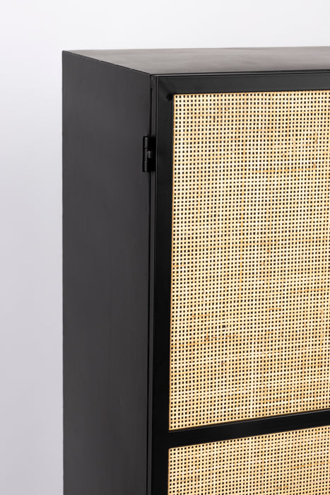Opbergkast Guuji High 2do MDF, Metaal Zwart 70x38 cm-Opbergkasten-Creating Home