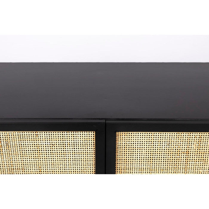 Opbergkast Guuji Low 2do MDF, Metaal Zwart 80x38 cm-Opbergkasten-Creating Home