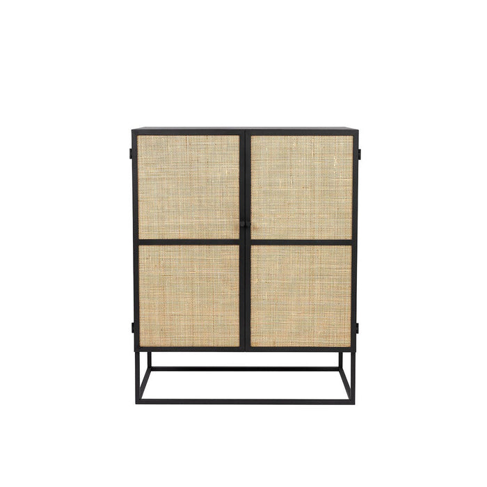 Opbergkast Guuji Low 2do MDF, Metaal Zwart 80x38 cm-Opbergkasten-Creating Home