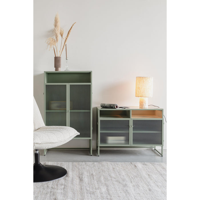 Opbergkast Herbe Large MDF, Metaal Groen 35x60 cm-Opbergkasten-Creating Home