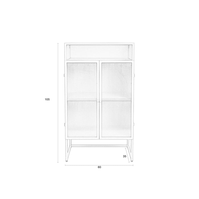 Opbergkast Herbe Large MDF, Metaal Groen 35x60 cm-Opbergkasten-Creating Home