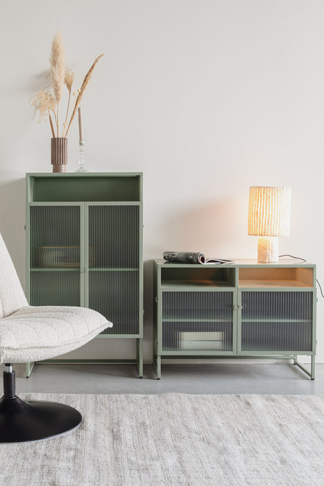 Opbergkast Herbe Large MDF, Metaal Groen 35x60 cm-Opbergkasten-Creating Home