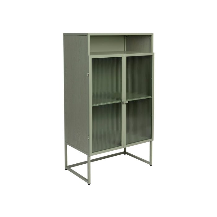 Opbergkast Herbe Large MDF, Metaal Groen 35x60 cm-Opbergkasten-Creating Home