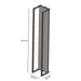 Opbergkast Houtopslag CUBIC Staal Zwart 30x24x167cm Spinder-Opbergkasten-Spinder