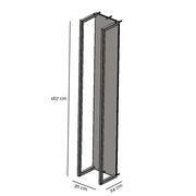 Opbergkast Houtopslag CUBIC Staal Zwart 30x24x167cm Spinder-Opbergkasten-Spinder