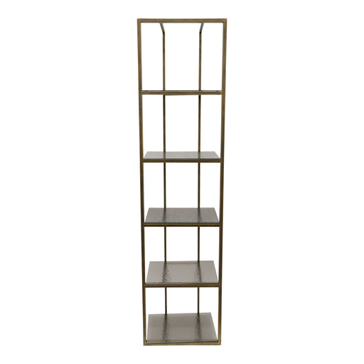 Opbergkast Ilya Goud Metaal Kast Smoky Glas Shelves-Opbergkasten-PTMD