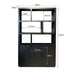 Opbergkast Jaxx Mangohout Zwart 145x50x230 cm-Opbergkasten-Livingfurn