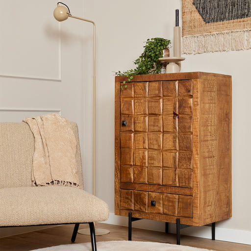 Opbergkast Kabinet Kast Brandy 1 deur 1 lade 60x40x103 cm-Opbergkasten-Starfurn