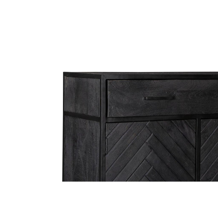 Opbergkast Kabinet kast New York Mangohout en staal 100 cm-Opbergkasten-Starfurn