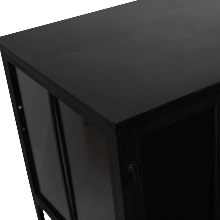 Opbergkast Kast Cave Zwart 41x140 cm-Opbergkasten-PTMD