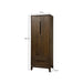 Opbergkast Kast Cortez Mangohout Bruin 40x75x200 cm-Opbergkasten-Livingfurn