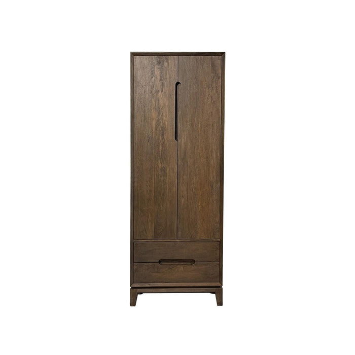 Opbergkast Kast Cortez Mangohout Bruin 40x75x200 cm-Opbergkasten-Livingfurn