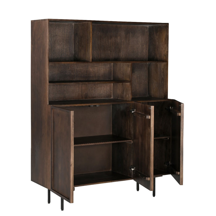 Opbergkast Kast Elan Mangohout Bruin 45x135x170 cm-Opbergkasten-Livingfurn
