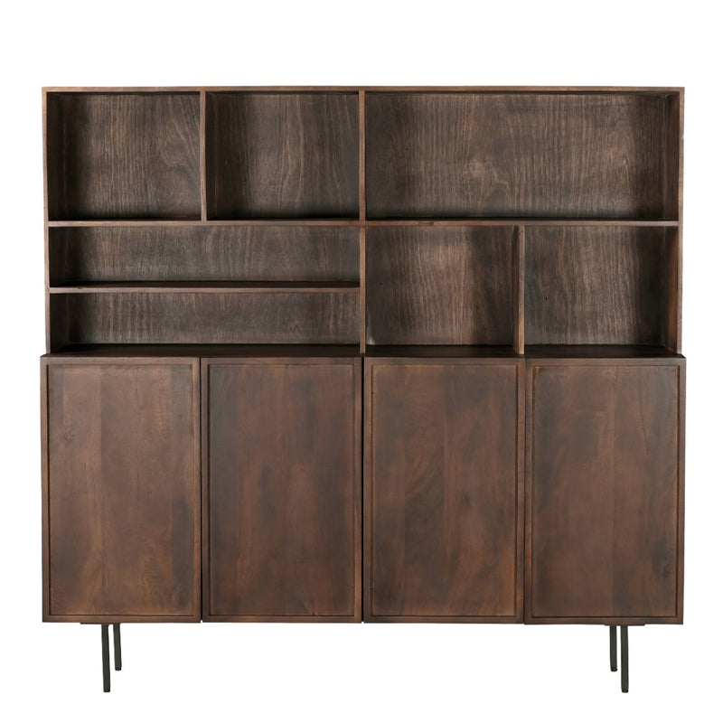Opbergkast Kast Elan Mangohout Bruin 45x180x172 cm-Opbergkasten-Livingfurn