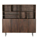 Opbergkast Kast Elan Mangohout Bruin 45x180x172 cm-Opbergkasten-Livingfurn