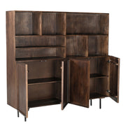 Opbergkast Kast Elan Mangohout Bruin 45x180x172 cm-Opbergkasten-Livingfurn