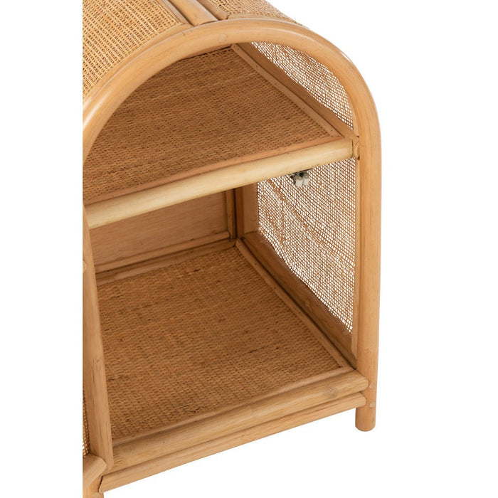 Opbergkast Kast Ellen Klein Plyhout, Rotan Naturel 38x34x60 cm-Opbergkasten-J-Line