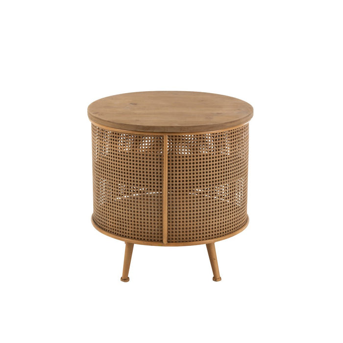 Opbergkast Kast Fir Hout, Metaal Bruin 59x59x58 cm-Opbergkasten-J-Line
