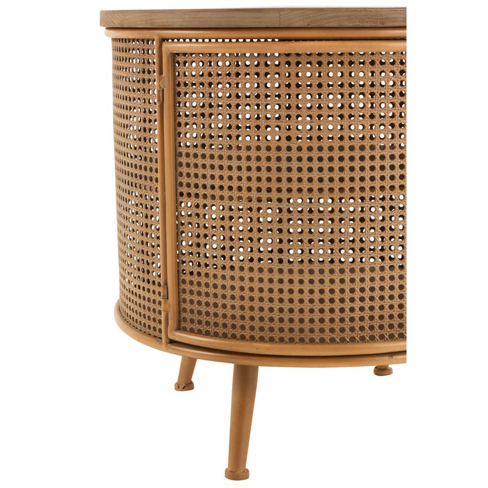 Opbergkast Kast Fir Hout, Metaal Bruin 59x59x58 cm-Opbergkasten-J-Line