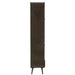 Opbergkast Kast Hoog Lades Fir Hout, Metaal Naturel 80x35x180 cm-Opbergkasten-J-Line