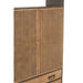 Opbergkast Kast Hoog Lades Fir Hout, Metaal Naturel 80x35x180 cm-Opbergkasten-J-Line