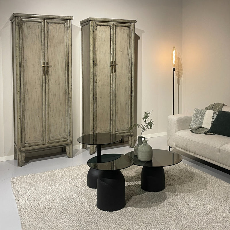 Opbergkast Kast Icons Marie Elise Grijs 45x95x220 cm-Opbergkasten-Livingfurn