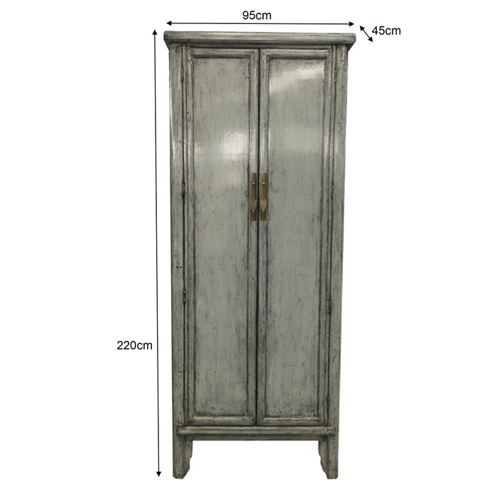 Opbergkast Kast Icons Marie Elise Grijs 45x95x220 cm-Opbergkasten-Livingfurn