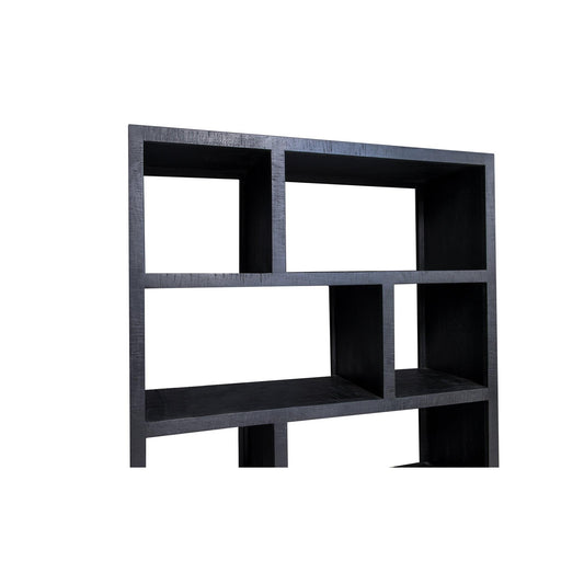 Opbergkast Kast Jaxx Mangohout Zwart 145x50x230 cm-Opbergkasten-Livingfurn