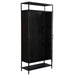 Opbergkast Kast Kala Mangohout Zwart 100x40x210 cm-Opbergkasten-Livingfurn