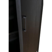 Opbergkast Kast Kala Mangohout Zwart 100x40x210 cm-Opbergkasten-Livingfurn