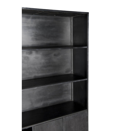 Opbergkast Kast Kala Mangohout Zwart 120x40x200 cm-Opbergkasten-Livingfurn