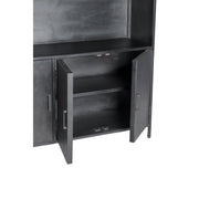 Opbergkast Kast Kala Mangohout Zwart 120x40x200 cm-Opbergkasten-Livingfurn
