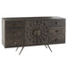 Opbergkast Kast Laag Etnisch Ijzer, MDF, Mango Hout Bruin-Opbergkasten-J-Line