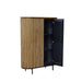 Opbergkast Kast Lausanne Teakhout Naturel hout 43x115x151 cm-Opbergkasten-Livingfurn