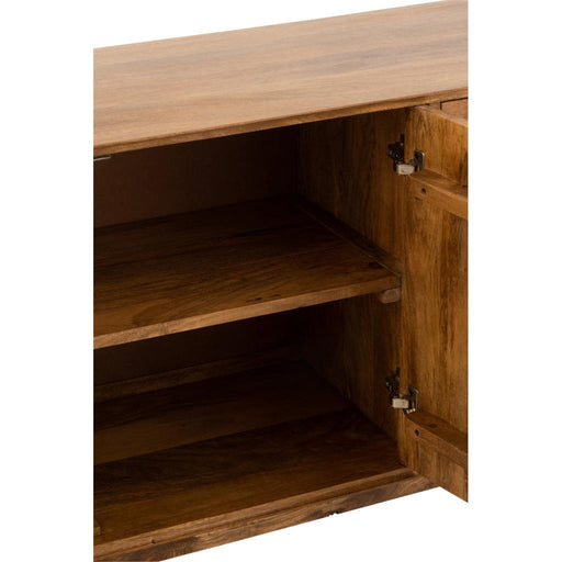 Opbergkast Kast Lora MDF, Mango Hout, Ijzer Bruin 145x40x80 cm-Opbergkasten-J-Line