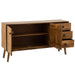 Opbergkast Kast Lora MDF, Mango Hout, ijzer Bruin 145x40x80 cm-Opbergkasten-J-Line