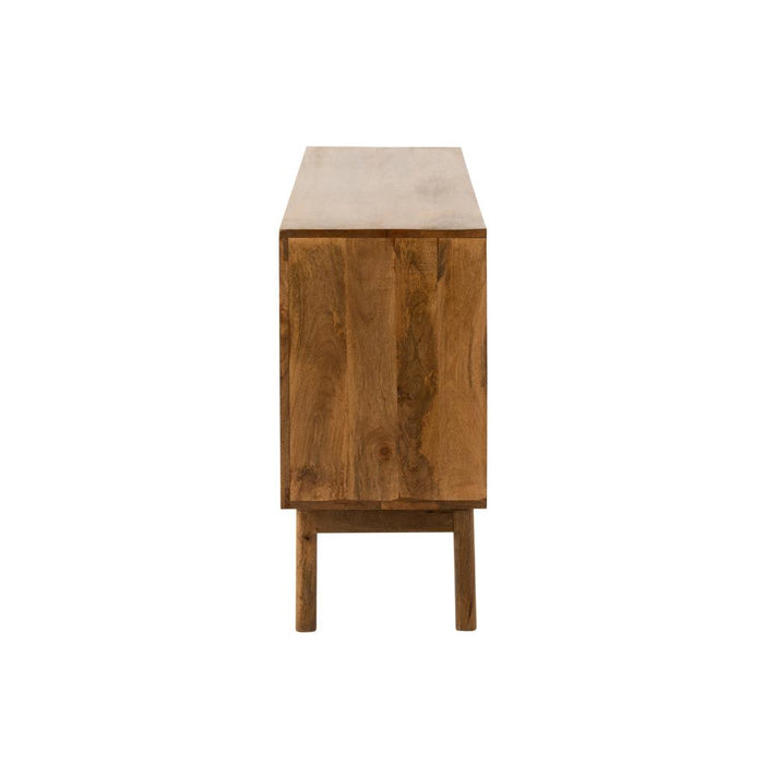 Opbergkast Kast Lora MDF, Mango Hout, ijzer Bruin 145x40x80 cm-Opbergkasten-J-Line