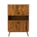 Opbergkast Kast Lora ijzer, MDF, Mango Hout Bruin 104x40x158 cm-Opbergkasten-J-Line