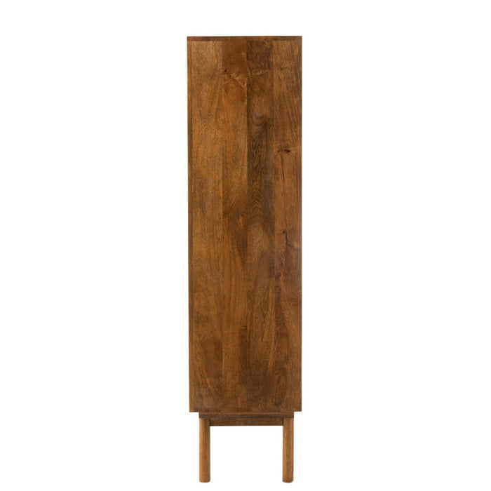 Opbergkast Kast Lora ijzer, MDF, Mango Hout Bruin 104x40x158 cm-Opbergkasten-J-Line
