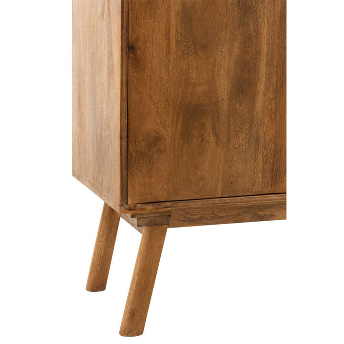 Opbergkast Kast Lora ijzer, MDF, Mango Hout Bruin 104x40x158 cm-Opbergkasten-J-Line